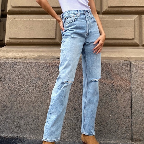 Denim Forum Denim - ARTIZIA denim forum The Joni High Rise Loose 29L button fly